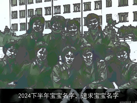 2024下半年宝宝名字，速求宝宝名字