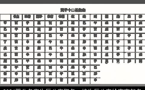 2024婴儿名字生辰八字取名，按生辰八字给宝宝起名