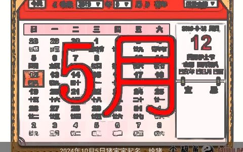 2024年10月5日猪宝宝起名，给猪宝宝取名,要求五格,配合八字,还要好听