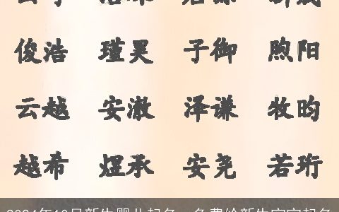 2024年10月新生婴儿起名，免费给新生宝宝起名