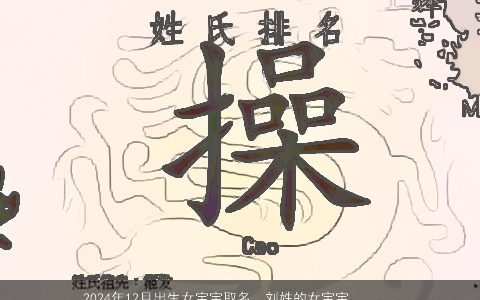 2024年12月出生女宝宝取名，刘姓的女宝宝起名我老婆姓安,十二月十七日十四点零五分出生的