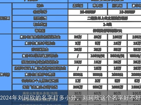 2024年刘珂欣的名字打多小分，刘珂欣这个名字好不好