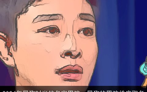 2024年属狗时尚的名字男孩，属狗的男孩姓庄取名