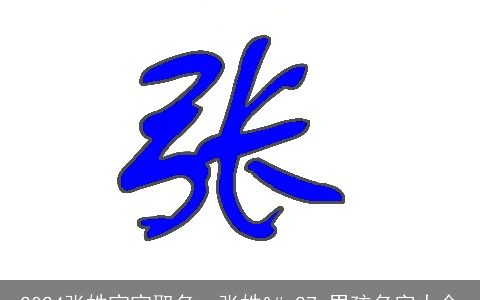 2024张姓宝宝取名，张姓'男孩名字大全