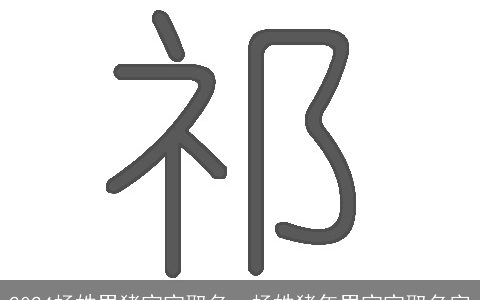 2024杨姓男猪宝宝取名，杨姓猪年男宝宝取名字