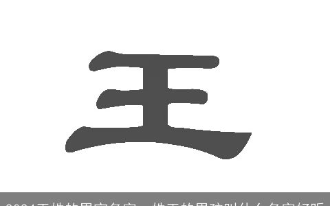 2024王姓的男宝名字，姓王的男孩叫什么名字好听