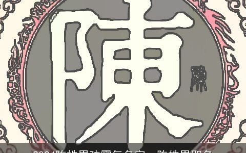 2024陈姓男孩霸气名字，陈姓男取名