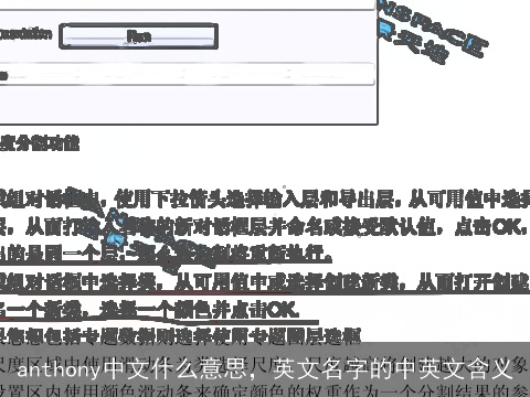 anthony中文什么意思，英文名字的中英文含义