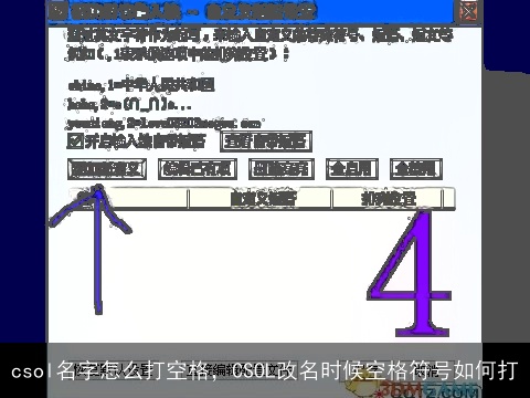 csol名字怎么打空格，CSOL改名时候空格符号如何打