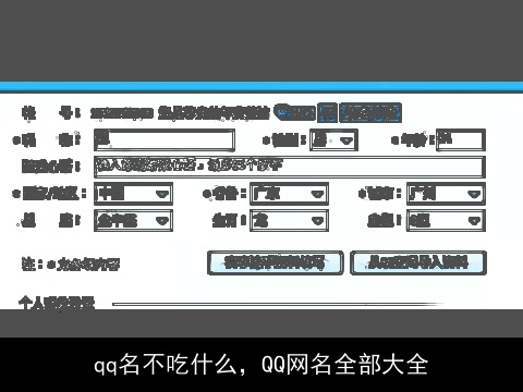 qq名不吃什么，QQ网名全部大全