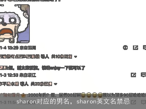 sharon对应的男名，sharon英文名禁忌