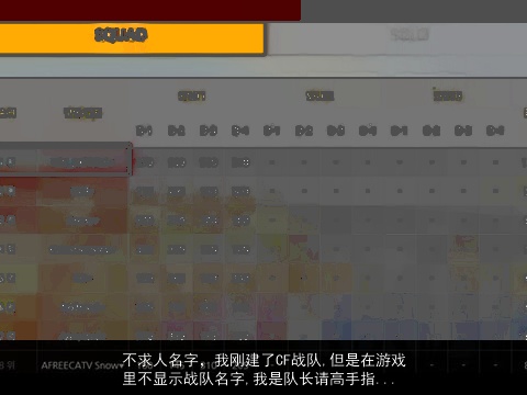 不求人名字，我刚建了CF战队,但是在游戏里不显示战队名字,我是队长请高手指...