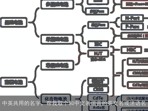 中英共用的名字，帮我取个和中文名谐音的英文名或法语名