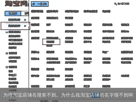 为啥淘宝店铺名搜索不到，为什么我淘宝店铺的名字搜不到啊