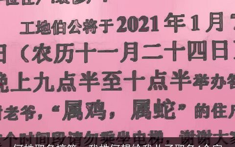 何姓取名搞笑，我姓何想给我儿了取名4个字