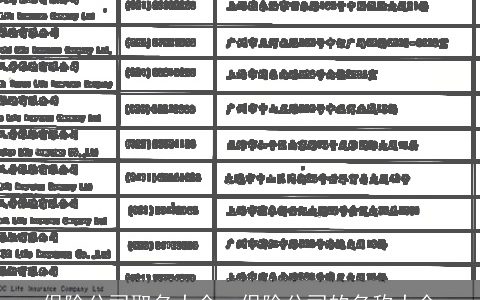 保险公司取名大全，保险公司的名称大全