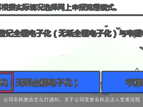 公司名称更改怎么打通知，关于公司变更名称及法人变更流程