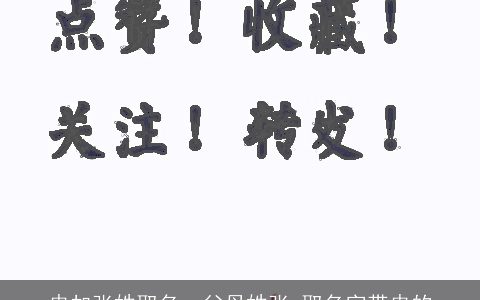 冉加张姓取名，父母姓张,取名字带冉的