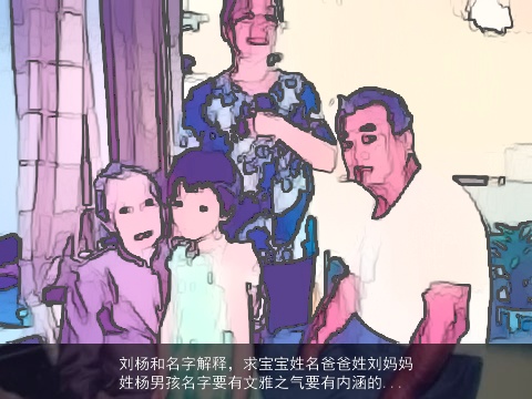 刘杨和名字解释，求宝宝姓名爸爸姓刘妈妈姓杨男孩名字要有文雅之气要有内涵的...