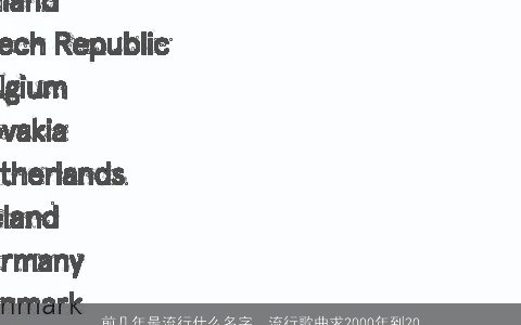 前几年最流行什么名字，流行歌曲求2000年到2012年之间在大陆曾经最流行的歌曲名字(最好...