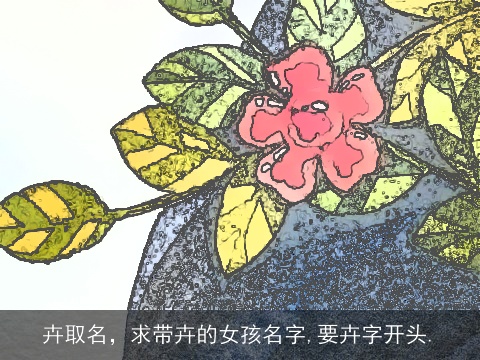 卉取名，求带卉的女孩名字,要卉字开头.