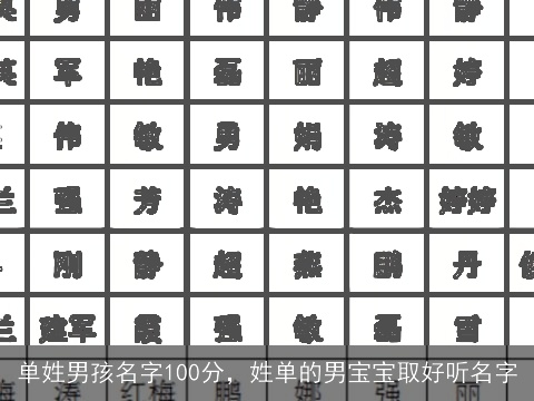 单姓男孩名字100分，姓单的男宝宝取好听名字