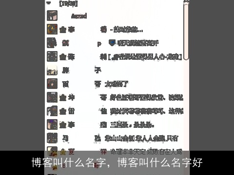 博客叫什么名字，博客叫什么名字好