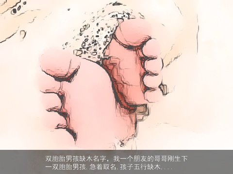 双胞胎男孩缺木名字，我一个朋友的哥哥刚生下一双胞胎男孩,急着取名,孩子五行缺木,...