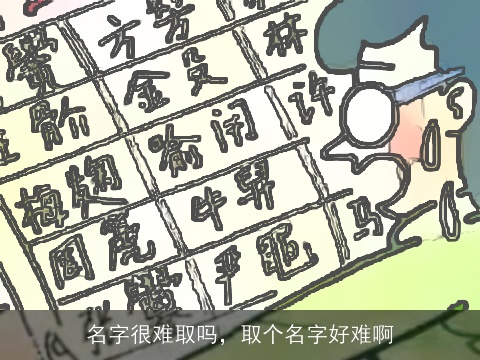 名字很难取吗，取个名字好难啊