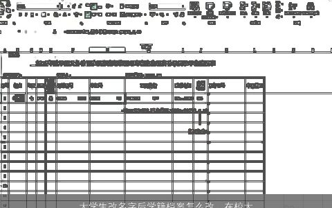 大学生改名字后学籍档案怎么改，在校大学生姓名更改后【档案】更改所需手续!!