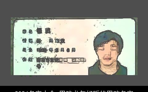 2024名字大全,男孩龙年好听的男孩名字