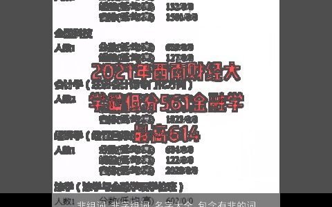 非组词 非字组词 名字大全,包含有非的词语成语 2024帅气有涵养的成语名字大全,