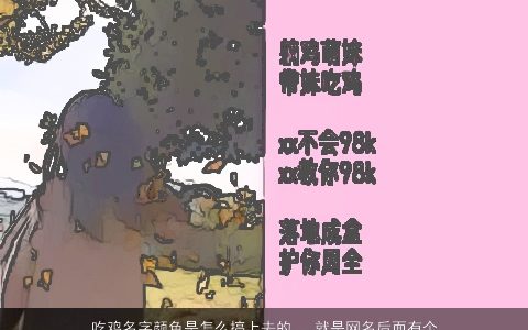 吃鸡名字颜色是怎么搞上去的...就是网名后面有个小图案,但是是有颜色的,我搞不懂这是怎么弄上...