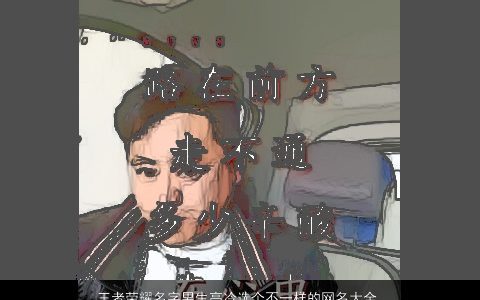 王者荣耀名字男生高冷选个不一样的网名大全,2024洋气好听的王者荣耀男生网名名字挑选