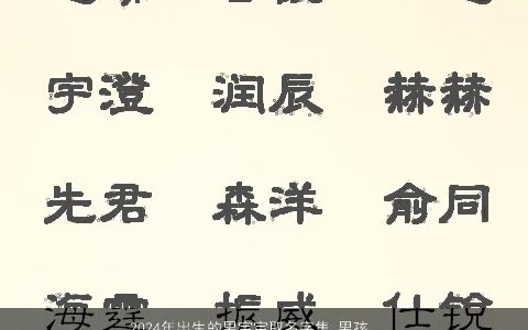 2024年出生的男宝宝取名字集,男孩取名大全,有涵养新颖的男宝宝男孩名字