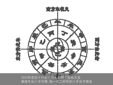 2024年农历十月初六出生的孩子取名大全,根据生辰八字命理,独一无二好听的八字名字筛选