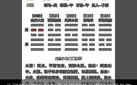 公司起名字2024免费八字起名八字起公司名字