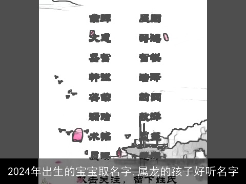 2024年出生的宝宝取名字,属龙的孩子好听名字