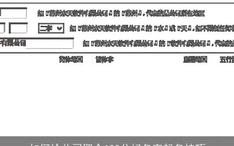 如何给公司取个100分好名字起名技巧