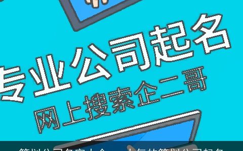 策划公司名字大全,  大气的策划公司起名