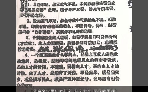 丞在名字里代表什么,名字大全,带丞的男孩名字,所属什么,洋气好听的带丞字男孩名字