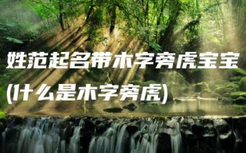 姓范起名带木字旁虎宝宝(什么是木字旁虎)