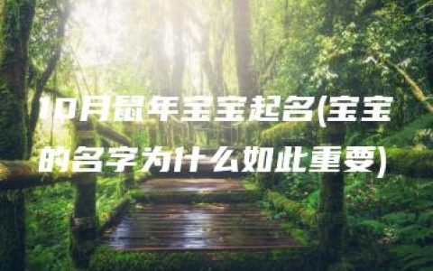 10月鼠年宝宝起名(宝宝的名字为什么如此重要)