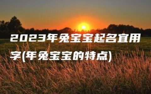 2023年兔宝宝起名宜用字(年兔宝宝的特点)