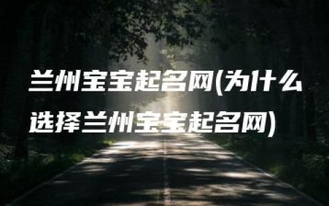 兰州宝宝起名网(为什么选择兰州宝宝起名网)