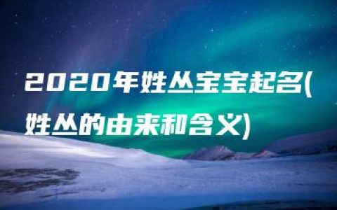 2020年姓丛宝宝起名(姓丛的由来和含义)