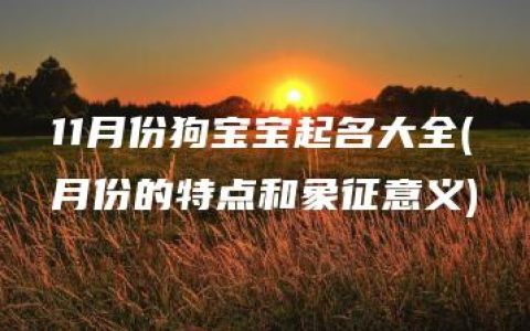 11月份狗宝宝起名大全(月份的特点和象征意义)