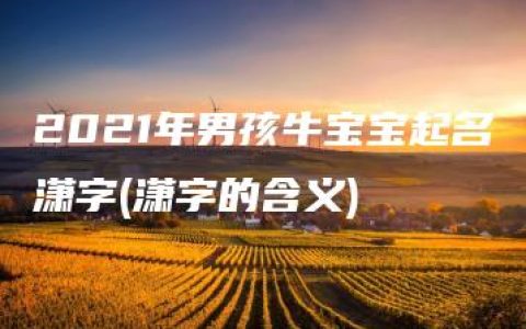 2021年男孩牛宝宝起名潇字(潇字的含义)