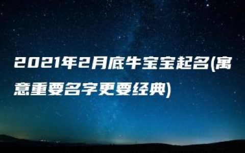 2021年2月底牛宝宝起名(寓意重要名字更要经典)