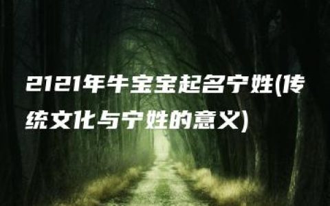 2121年牛宝宝起名宁姓(传统文化与宁姓的意义)